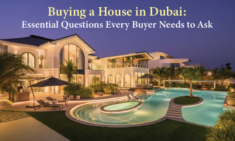 Dubai city skyline with modern buildings and palm trees along a wide street in daylight