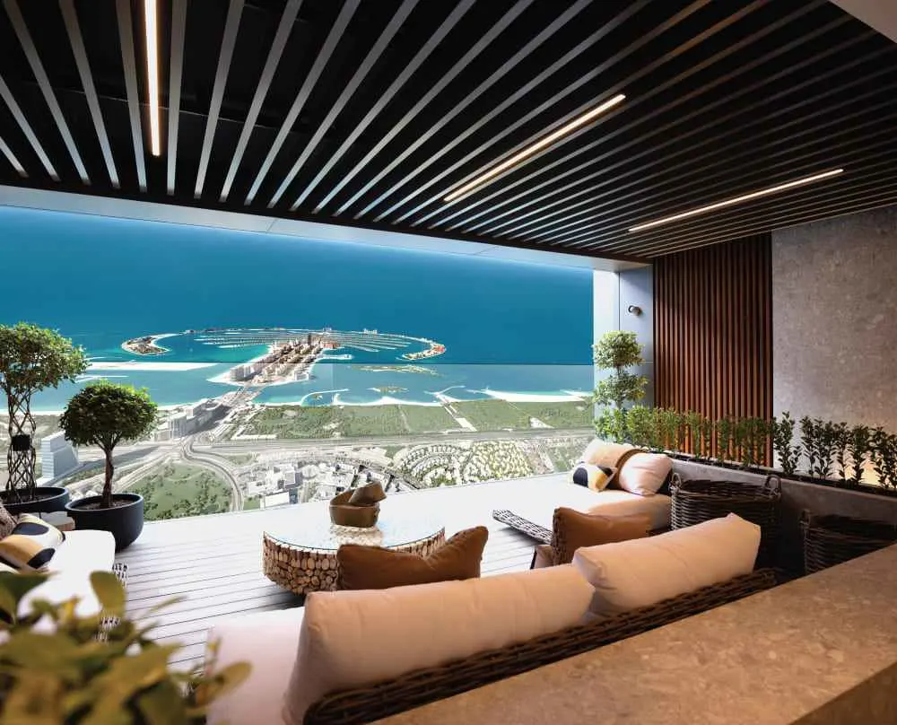 Stylish living room in a Dubai penthouse
