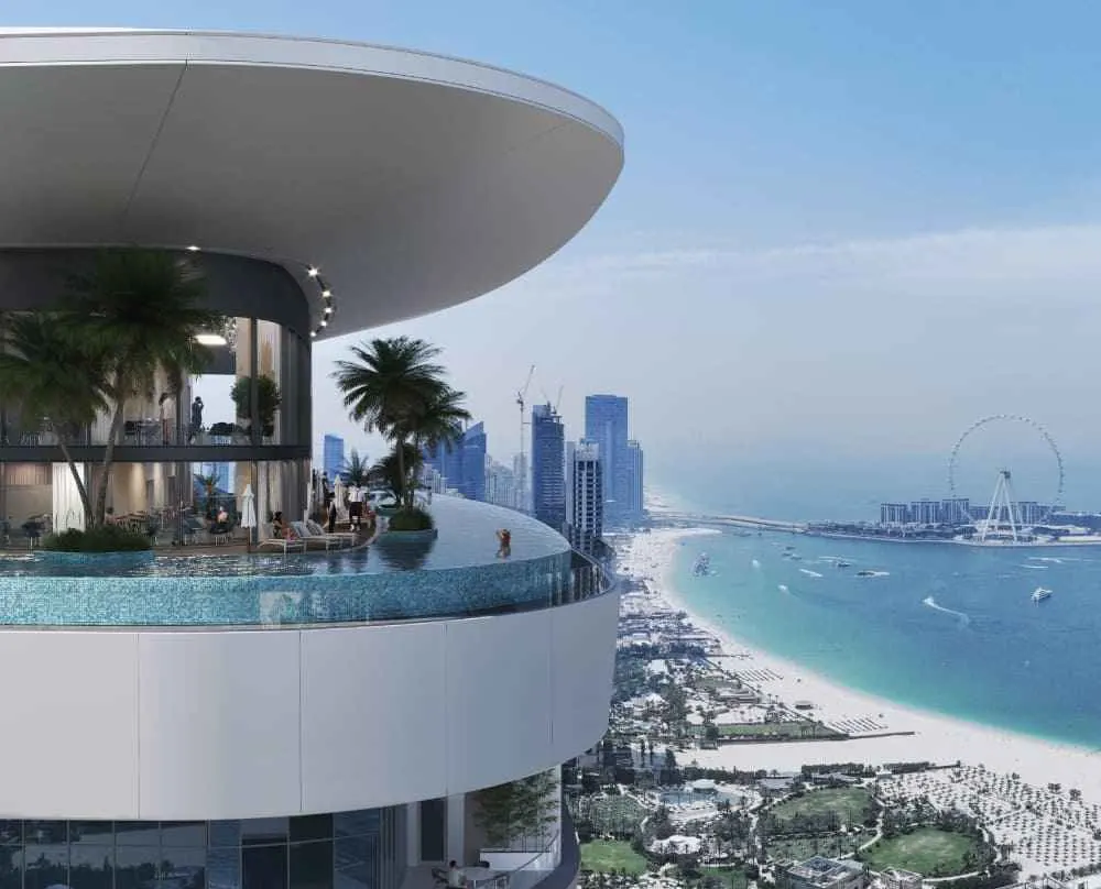 Exterior of a modern luxury villa with a pool, representing a Sobha Realty property.